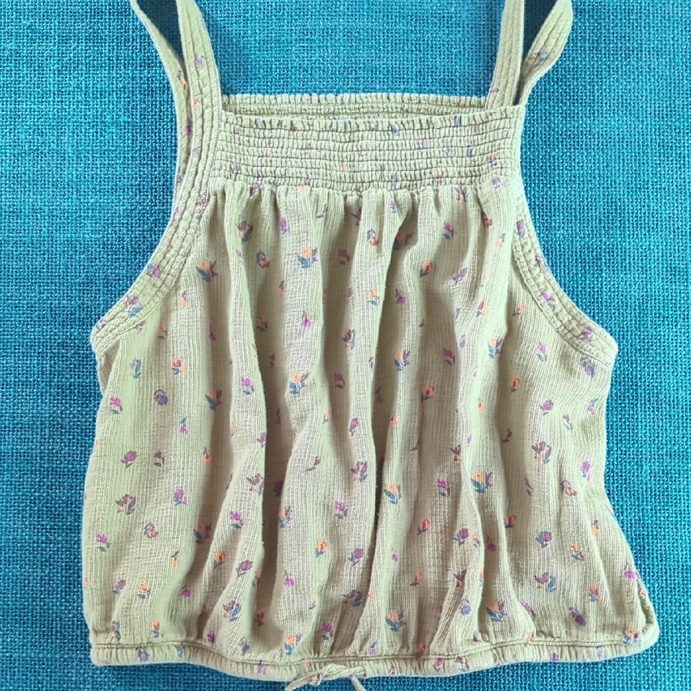 Prana Olive Smocked Top